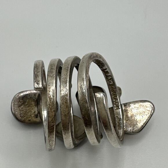 Lilly Barrack Artisan Sterling & 14k Gold 4 Gemstone Ring S 7.5 14g - Picture 11 of 12